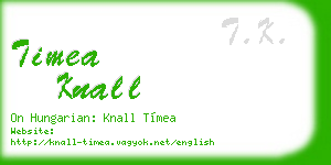 timea knall business card